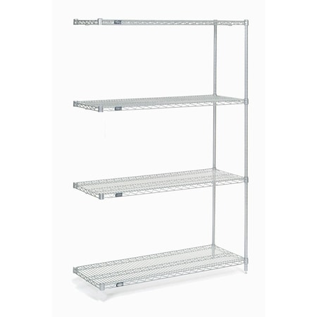 Nexel Wire Shelving Add-On, Poly-Z-Brite, 42W x 21D x 74H A21427Z